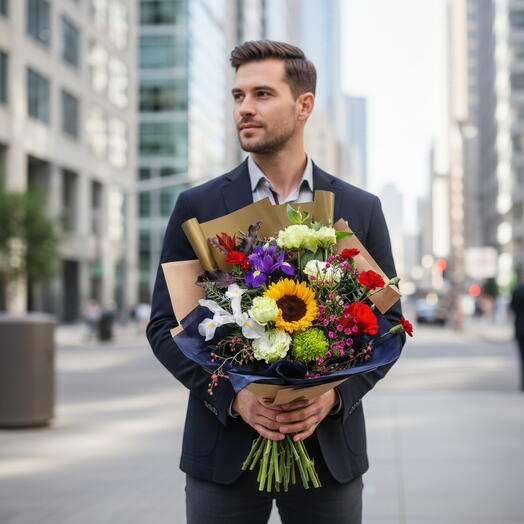The bouquet "The Rainbow"