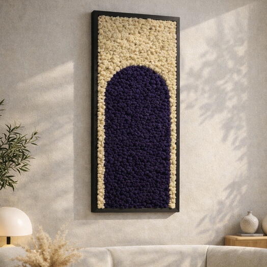 Moss Wall Art "Geometric 2" – Sustainable Wall Piece with Modern Aesthetic