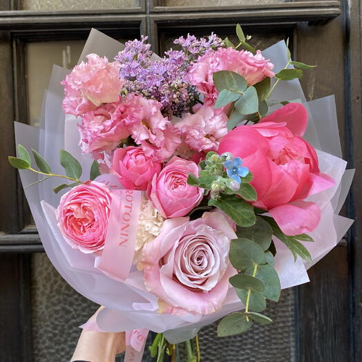 Peony spray lillac small size