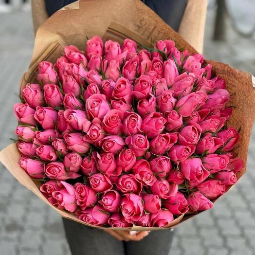 101 Pink Roses 50 cm