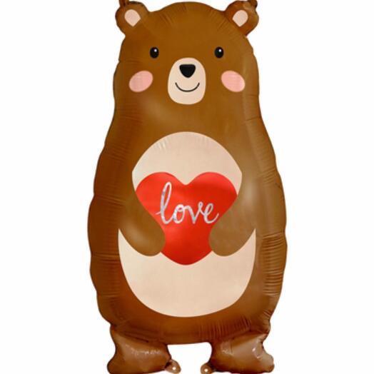 Foil balloon Bear with a heart