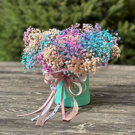 Цветная гипсофила в коробке