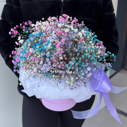 Мини коробочка радужной гипсофилы