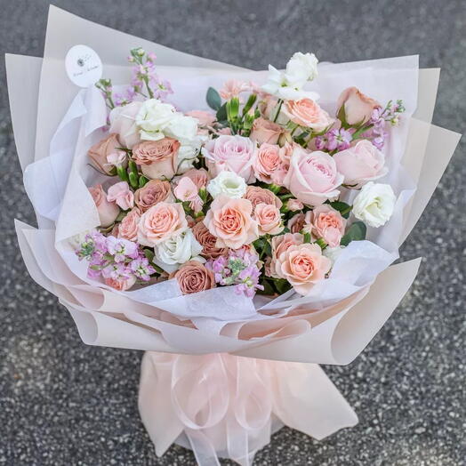 Flower Bouquet "Peach Symphony"