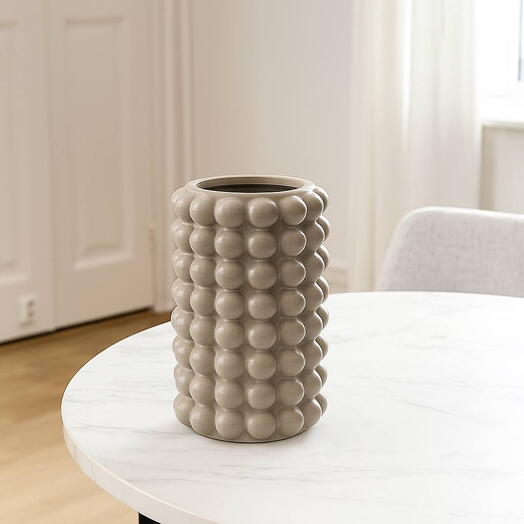 Ceramic beige vase