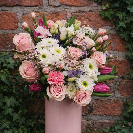 Pastel Sonata in a Powder-Pink Vase