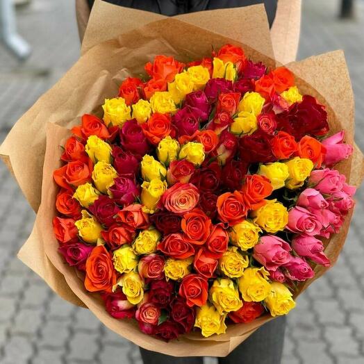 101 Mixed Roses 50 cm