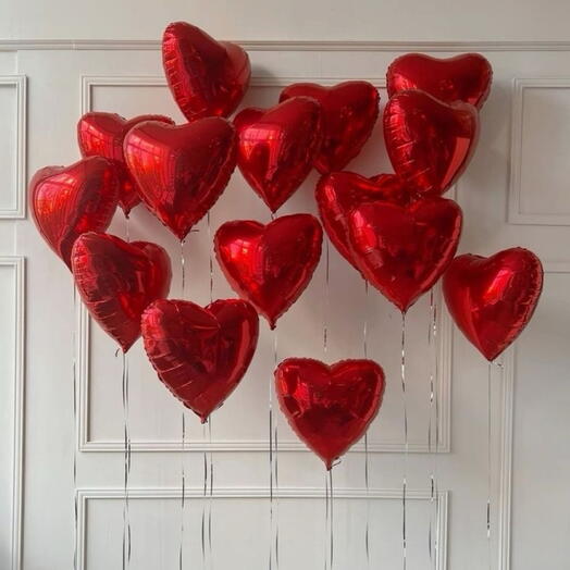 СЕТ ВОЗДУШНЫХ ШАРОВ "BIG RED HEARTS"