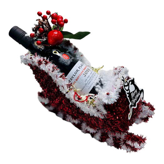 On any occasion special Sleigh Bottle Holder – Premium Holiday Gift with Wine