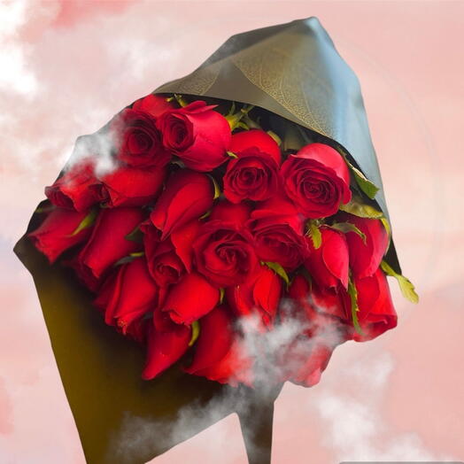 Ramo de 24 rosas rojas