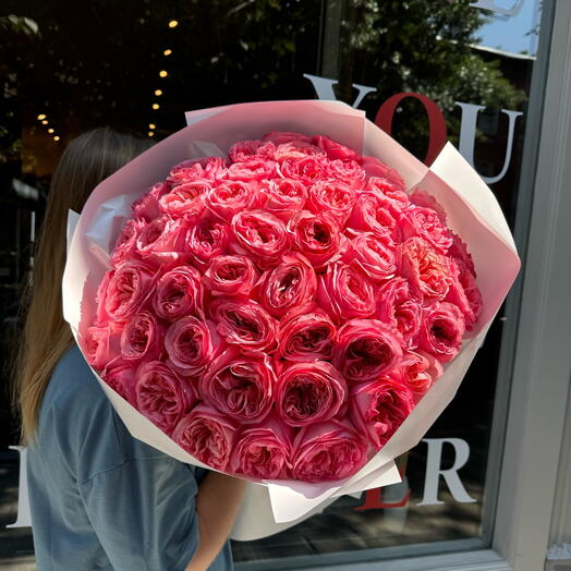 51 дана Pink Expression бақша раушандары