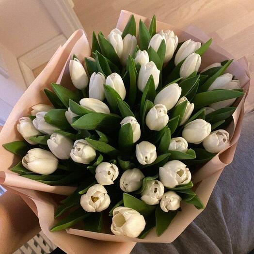 White tulips 35 stems