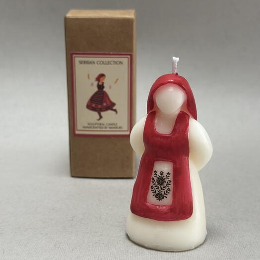 Serbian Folk Woman Candle