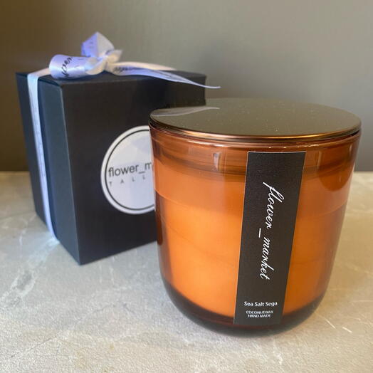 Aroma candle  Bronze wings in a colored glass 250 gr
