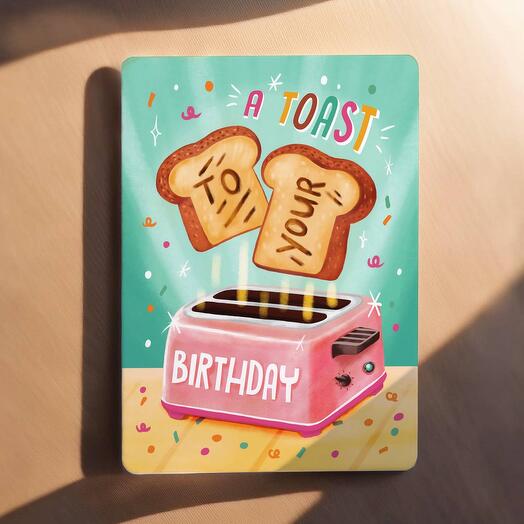 A toast to your birthday card