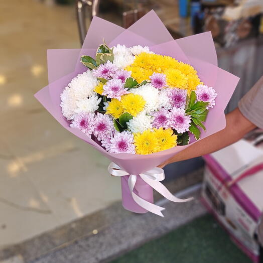 Bouquet of 9 Chrysanthemums