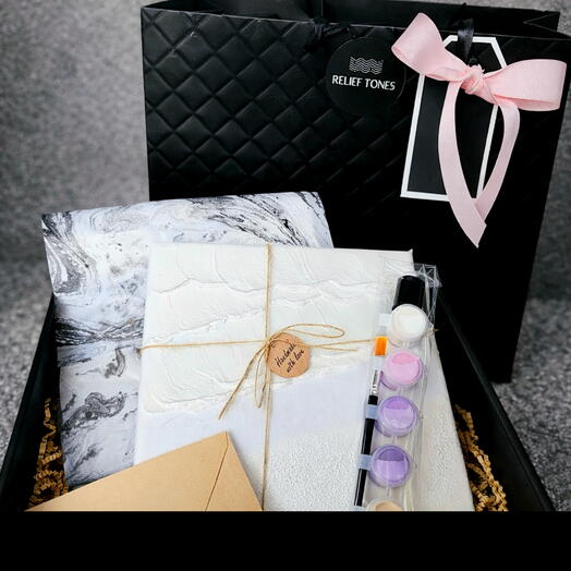 Painting kit "Waves in purple and pink"