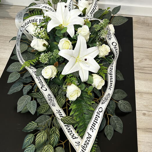 Funeral wreath for a funeral, grave, final farewell