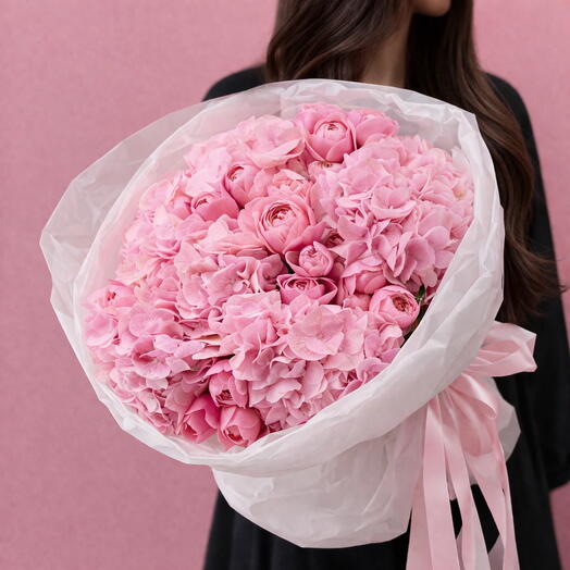 🌸 Bouquet di rose spray e ortensie