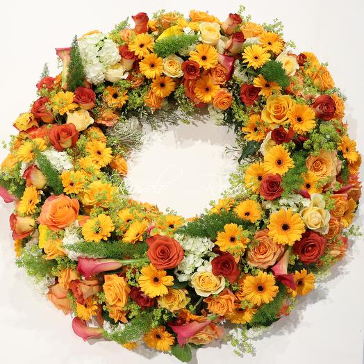 Sumptuous Wreath in warm Autumn Colours