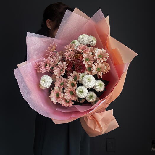 MD 8 Peach-Loren Mums