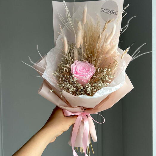 Trockenblumenstrauss "Rosa" Mini