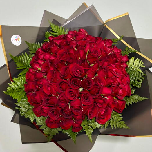 Ramo rosas rojas 100