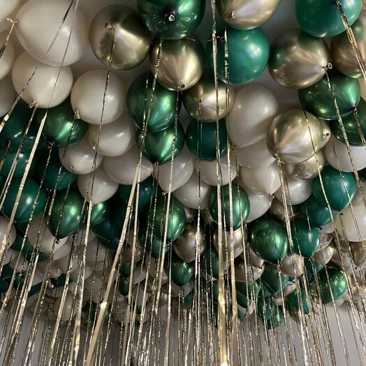 Emerald Ceiling Balloons