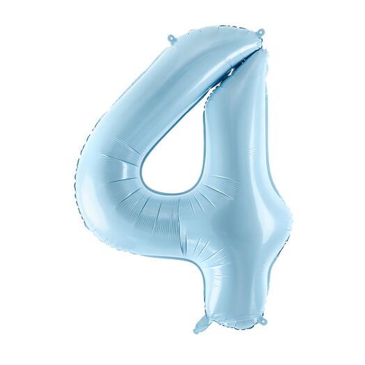 Light Blue foil balloon number 4