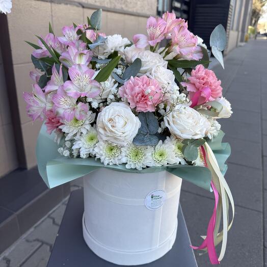 Flowers in a velvet box