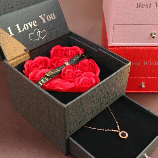 I Love You Rose with Necklace Gift Box – The Perfect Romantic Surprise