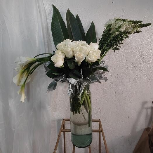 Arreglo en cilindro alto