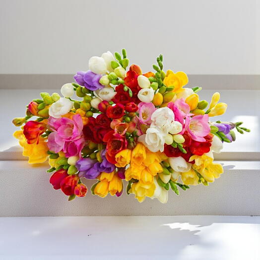 The Bouquet "The Gama of Freesia", 11 stems of flowers, -10%