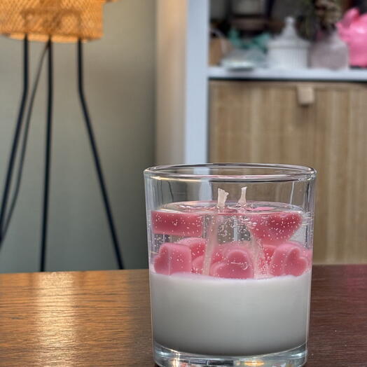 Candle Transparent Heart  200 ml wild cherry