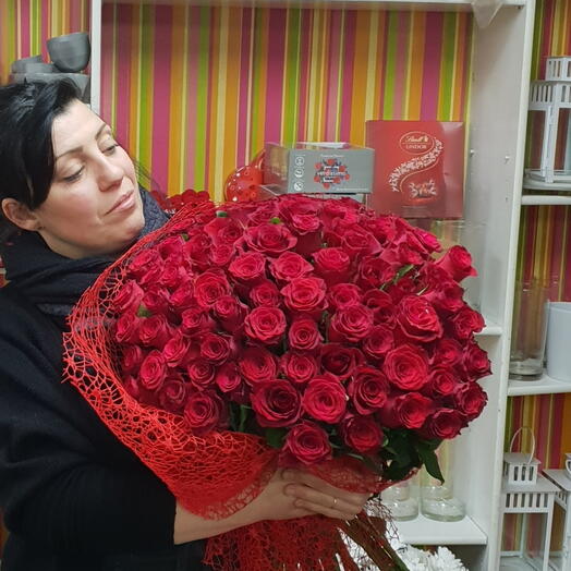 100 rose rosse