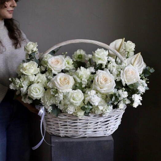 Fiori in scatola con eustoma