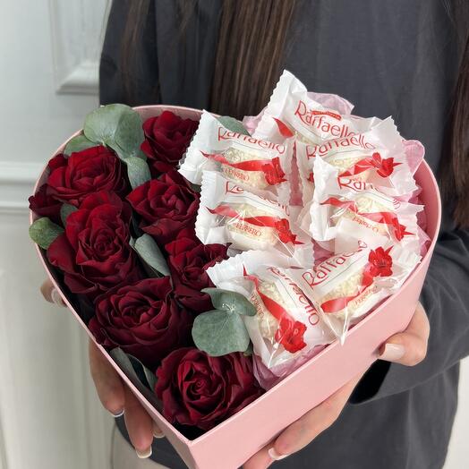 Red roses +Rafaello