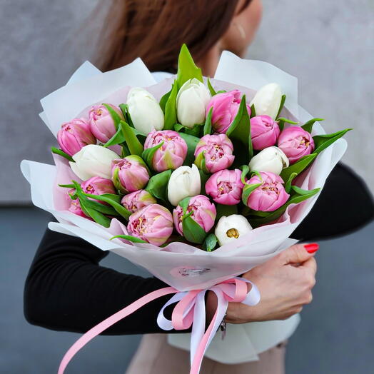 Bouquet of 21 tulips 🌷