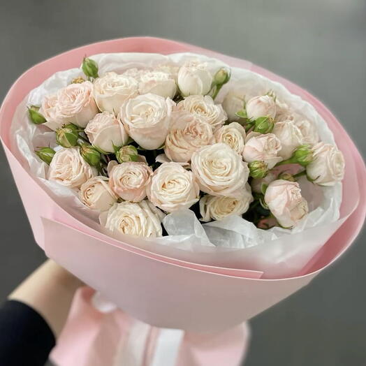 🌹Bouquet of 9 beige spray roses