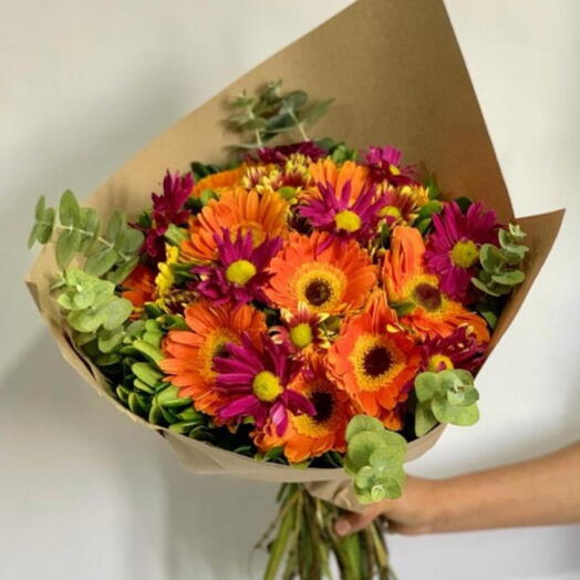 Ramo gerbera naranja
