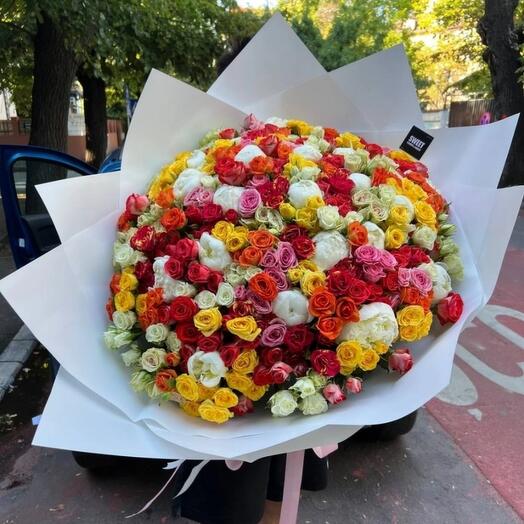 101 Mini-Roses+10Peonies