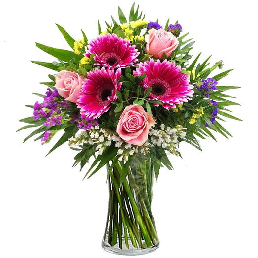 Vivid bouquet of flowers WITH OUT VASE