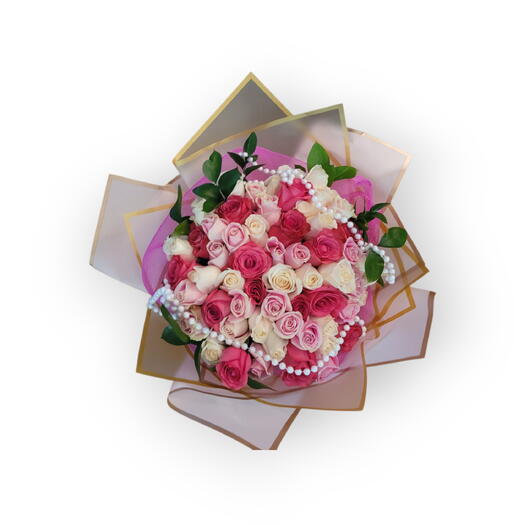 Hollywood Regency pink mix rose bouquet