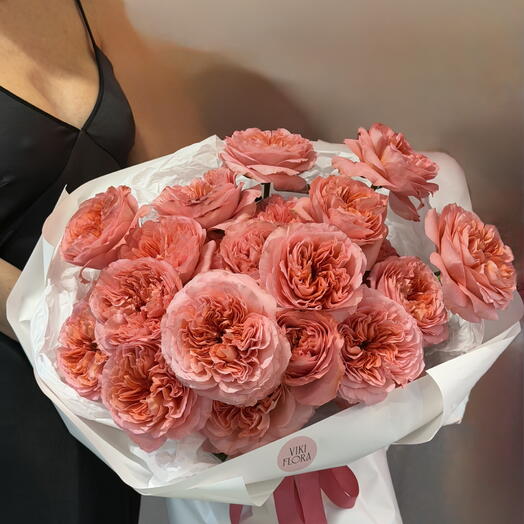 Mono bouquet of peonies