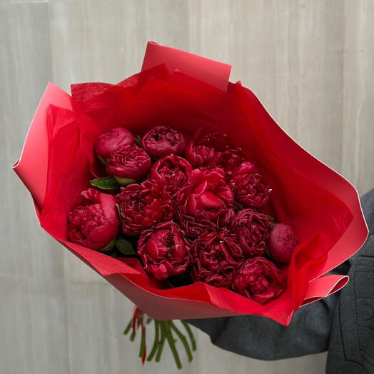 Red Peony Bouquet