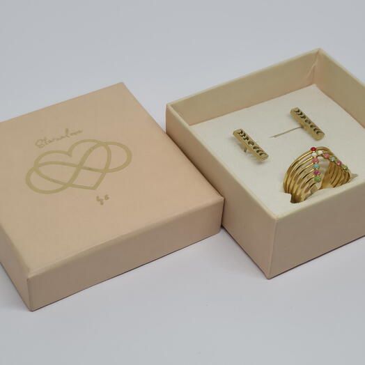 Golden Rainbow Wave Set