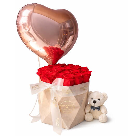 Luxury roses with a touch of love