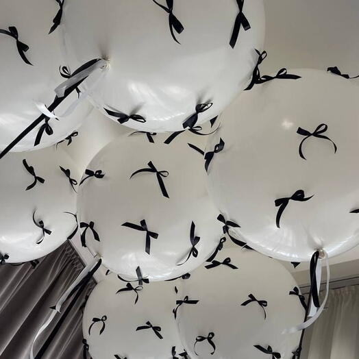 Large Balloons with Bows