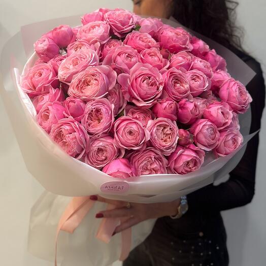 Bouquet of peony roses "Silva"