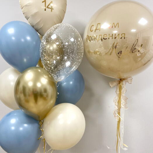 Set with a glass balloon